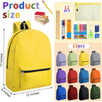 Silkfly 12 Pcs 17" Backpacks With 144 Pcs School Supplies Kits Includes Markers Scissors Rulers Sharpeners Ballpoint Pens Erasers Pencil Cases Pencils For Elementary Middle High School