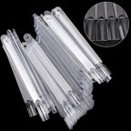 300 Pcs Nail Swatch Sticks with Number Stickers for Color Display, Clear Square-shaped Nail Polish Sample Swatches with Ring