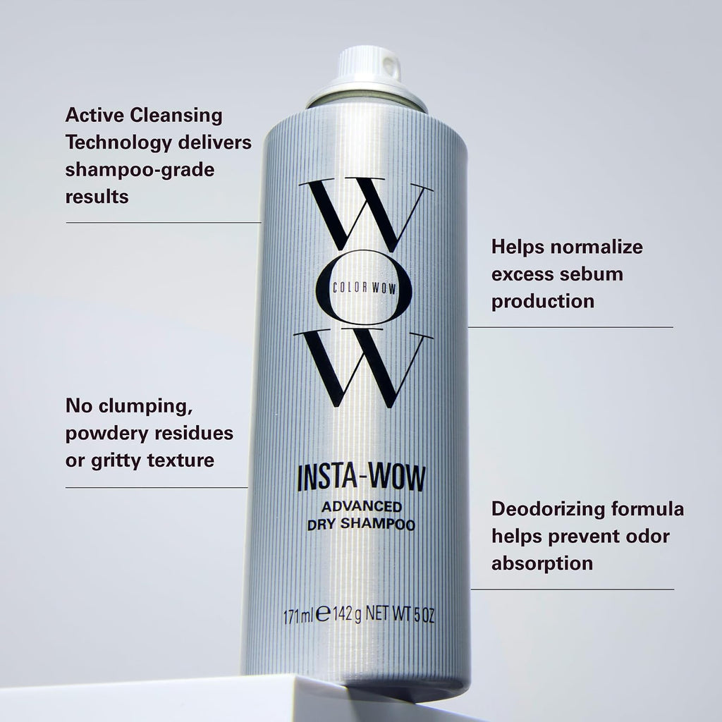 Color Wow Insta-Wow Advanced Dry Shampoo, Oil-Absorbing Cleansing Dry Shampoo With No Powdery Residue