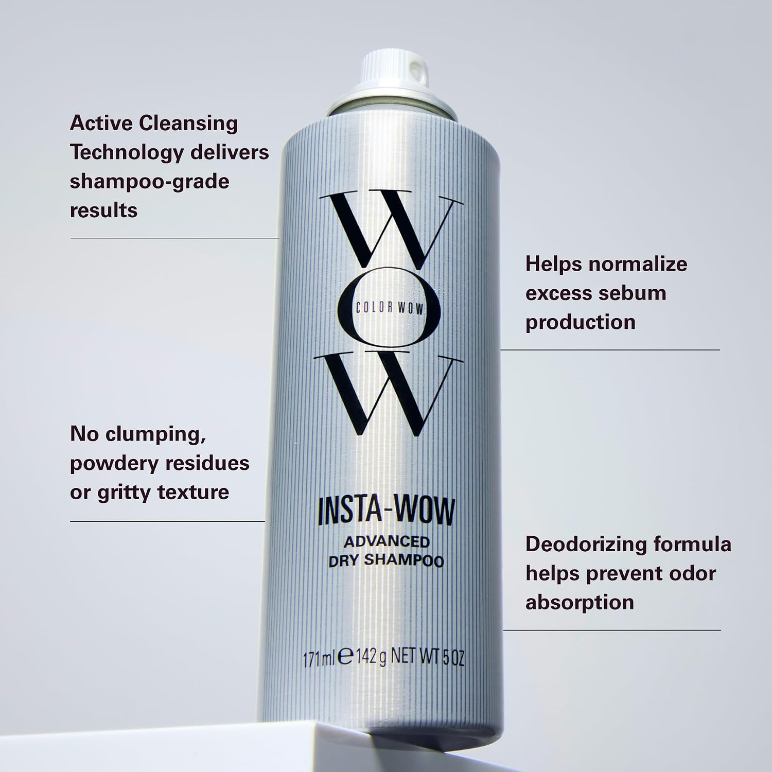 Color Wow Insta-Wow Advanced Dry Shampoo, Oil-Absorbing Cleansing Dry Shampoo With No Powdery Residue