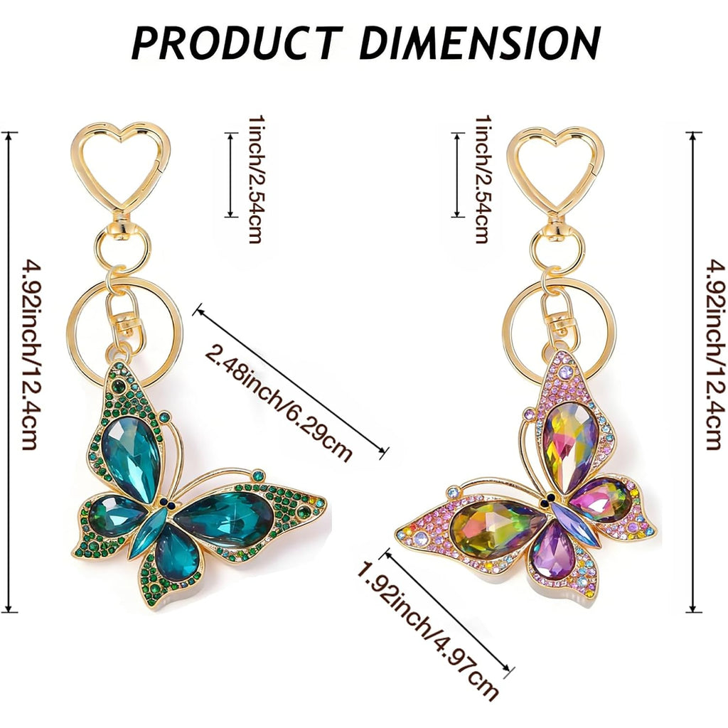 Shimmering Keychain for Women Girls,Sparkly Bag Charm & Car Pendant, Gift for Friends Daughter Loves