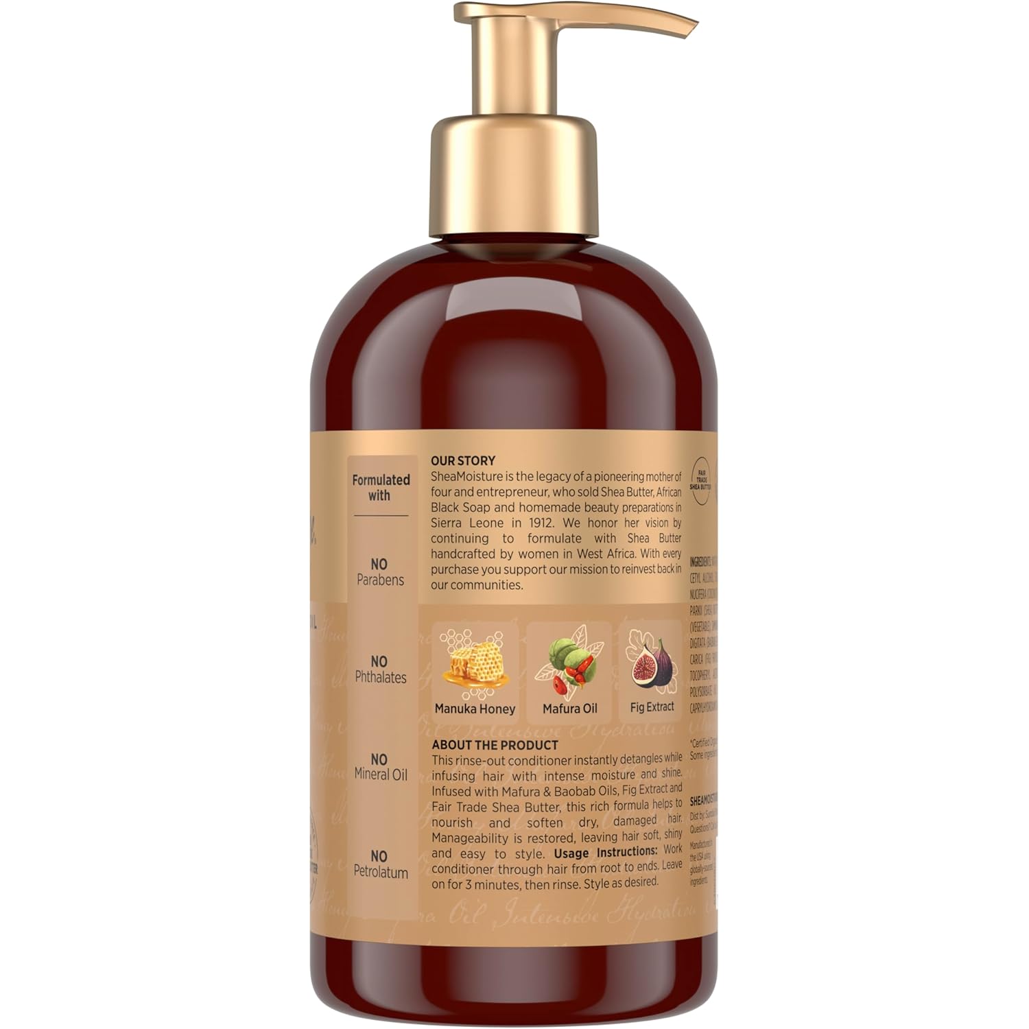 SheaMoisture Intensive Hydration Conditioner Manuka Honey and Mafura Oil for Dry, Damaged Hair Deep Moisturizing Conditioner 13 oz
