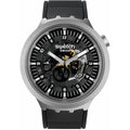 Swatch Big Bold Irony Lacquered Unisex Watch Casual Polymer Black Automatic Waterproof Dark Irony