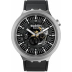 Swatch Big Bold Irony Lacquered Unisex Watch Casual Polymer Black Automatic Waterproof Dark Irony