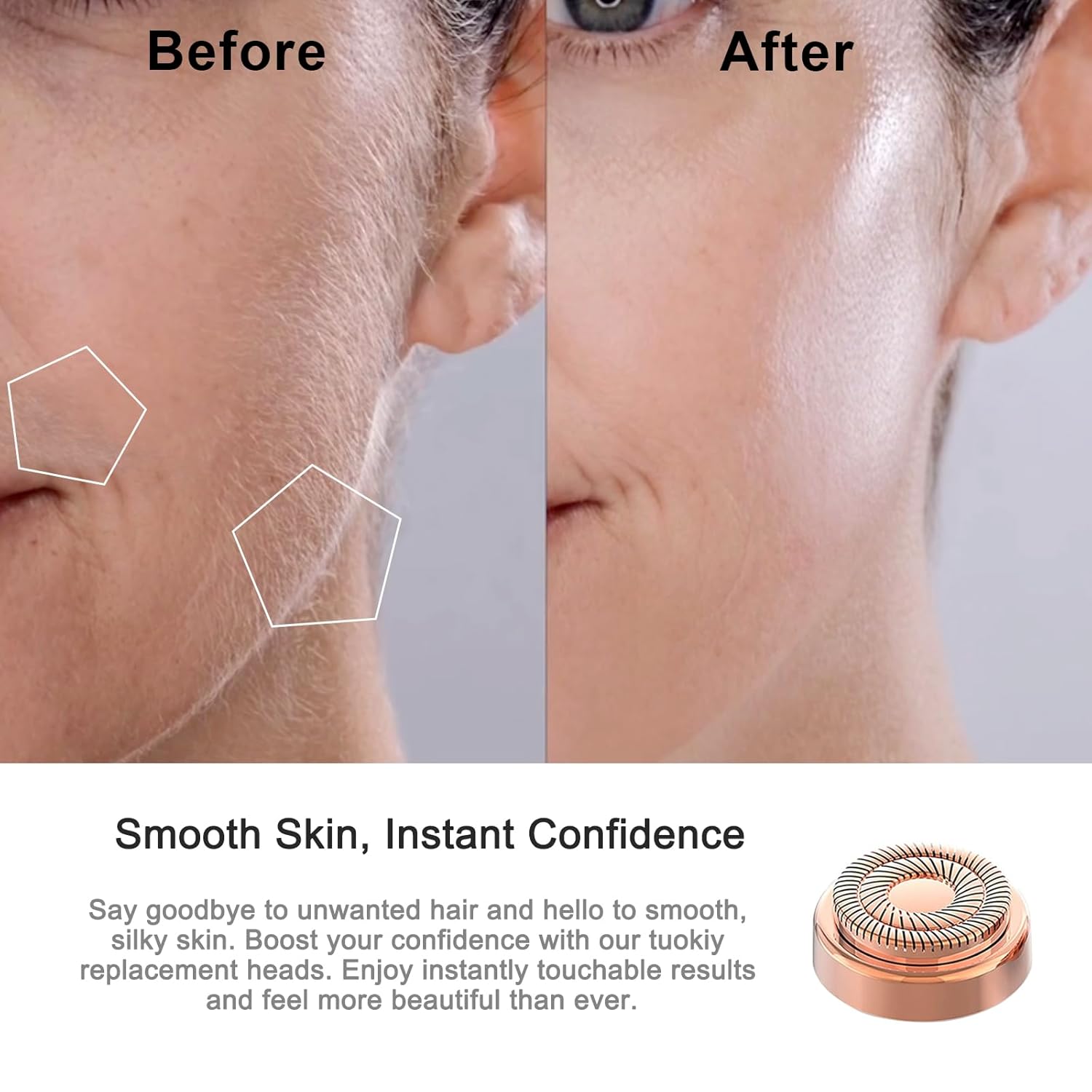 Replacement Heads for Flawless Facial Hair Remover, Replacement Blades for Finishing Touch Flawless Hair Removal Gen 2