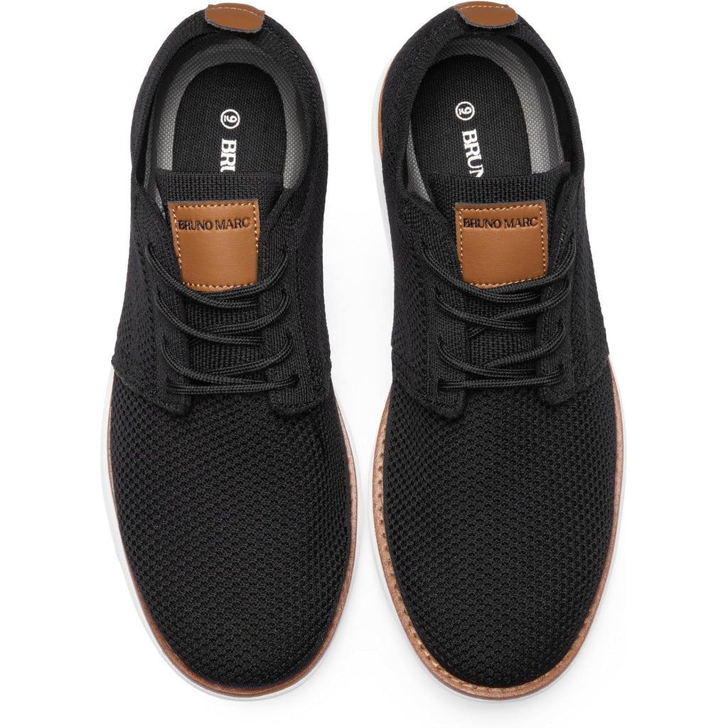 Bruno Marc Men'S Knitflex Breeze Mesh Sneakers Oxfords Lace-Up Lightweight Casual Walking Shoes