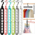 Closet Organizers And Storage,College Dorm Room Essentials,Pack Of 6 Multifunctional Organizer Magic Space Saving Hangers With 9 Holes Storage Organization For Wardrobe Closet