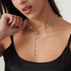 Pearl Necklace for Women- 14K Gold-plated/White Gold-plated Dainty Pearl Necklace for Women