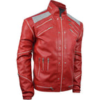 Beat-It Jacket - Red - Faux Leather