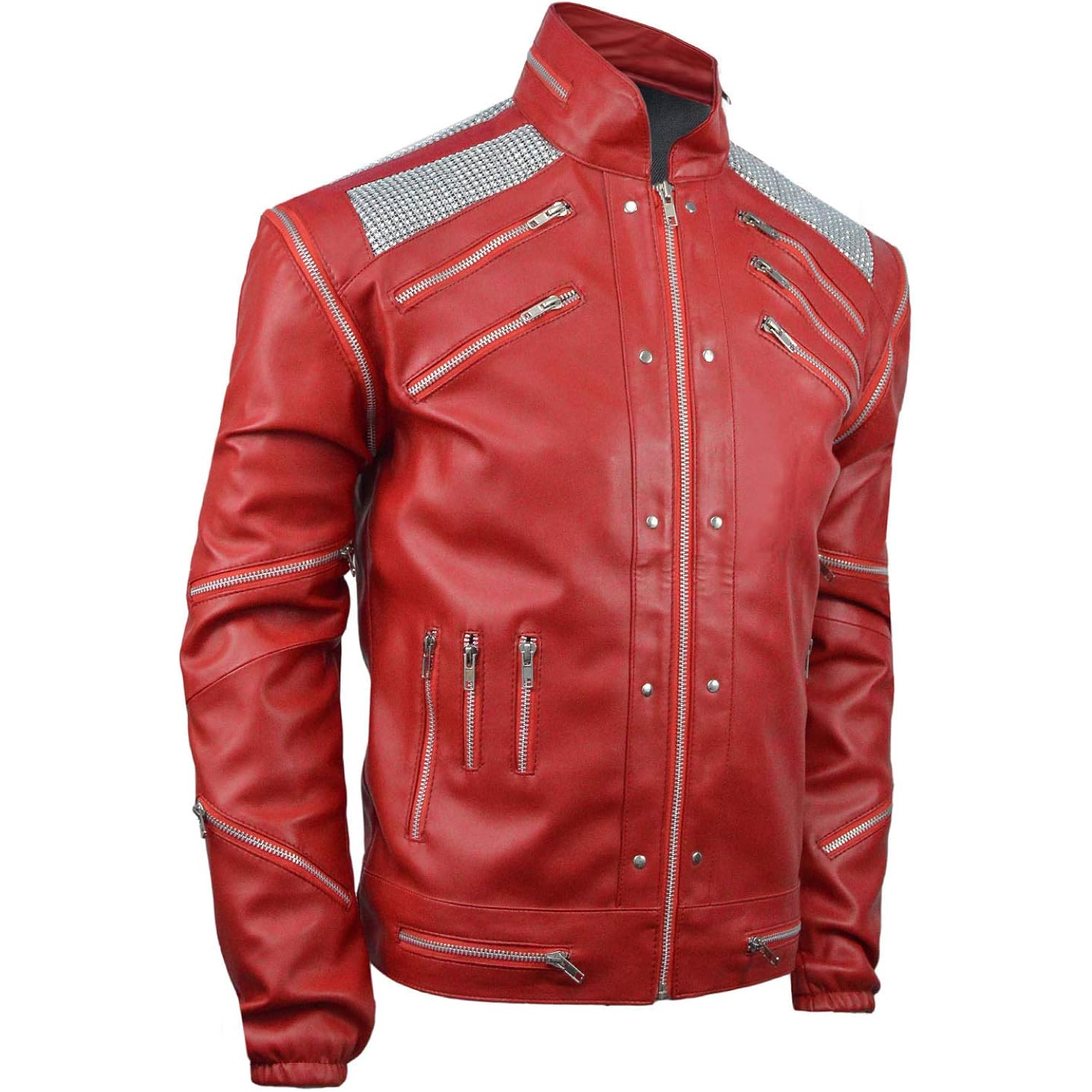 Beat-It Jacket - Red - Faux Leather
