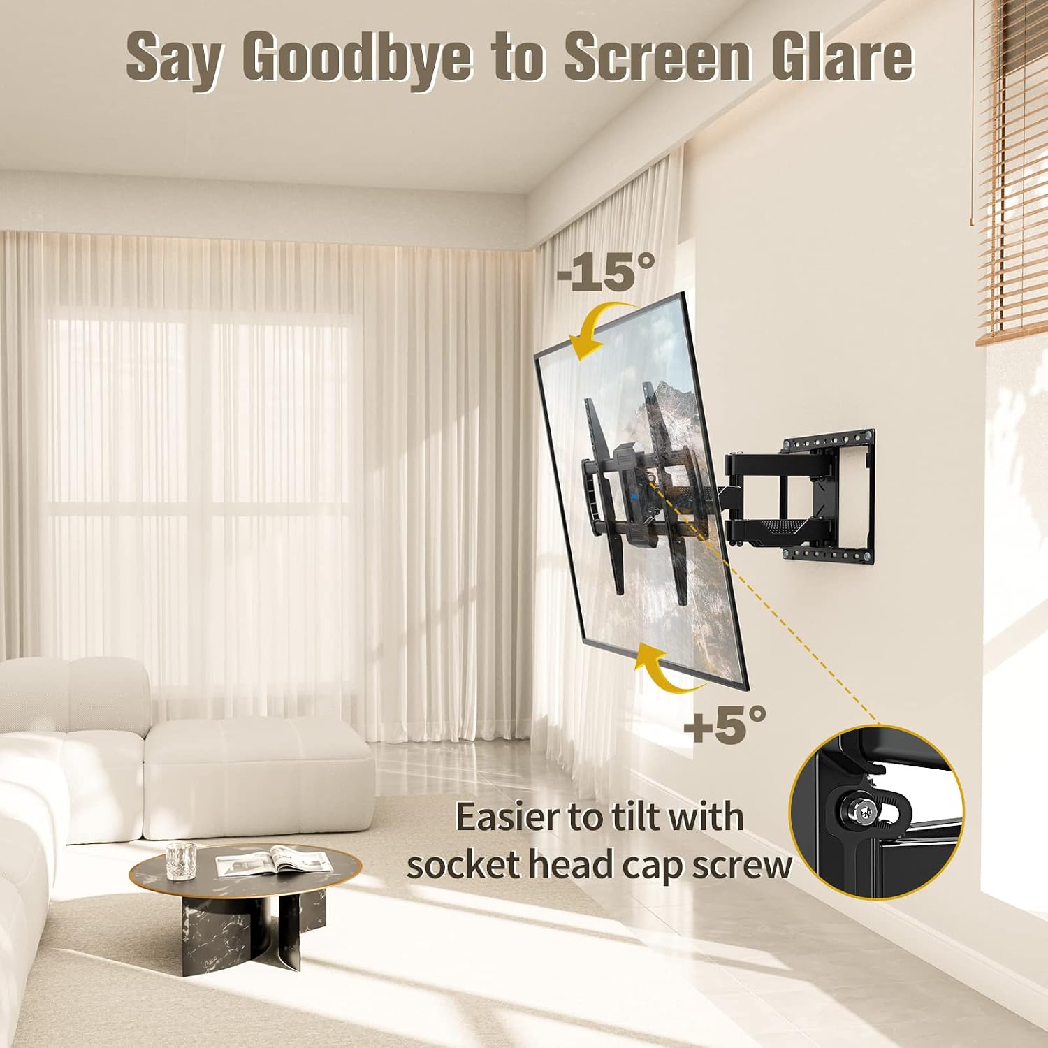 Mounting Dream Tv Wall Mount, Ul Listed Full Motion Mount Bracket For 42-84 Inch Flat Screen Tv, Swivel Articulating Dual Arms, Max Vesa 600X400Mm And 100 Lbs, Fits 16” Stud, Us-Based Customer Service
