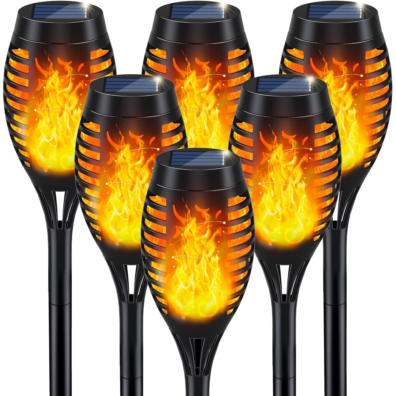 Solar Torch Light With Flickering Flame For Halloween Decorations | Solar Lights Outdoor For Halloween Decor, Waterproof Solar Garden Lights, Flame Torches For Outside Garden Patio Pathway Yard