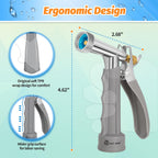 Automan Full Size Garden Hose Nozzle 2 Pack, High Pressure Pistol Grip Water Nozzle Sprayer With Threaded Front, Adjustable Spray Water Flow For Washing Car, Cleaning Ground, Watering Plants