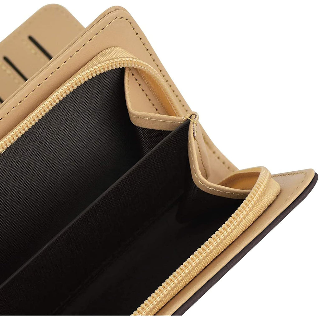 PGXT Women's Wallet Women Credit Card Holder Hollow Leaf Pattern Bifold Leather Lady Long Wallet Purse Zip Birthday Xmas Gifts for Women Girls(Black)