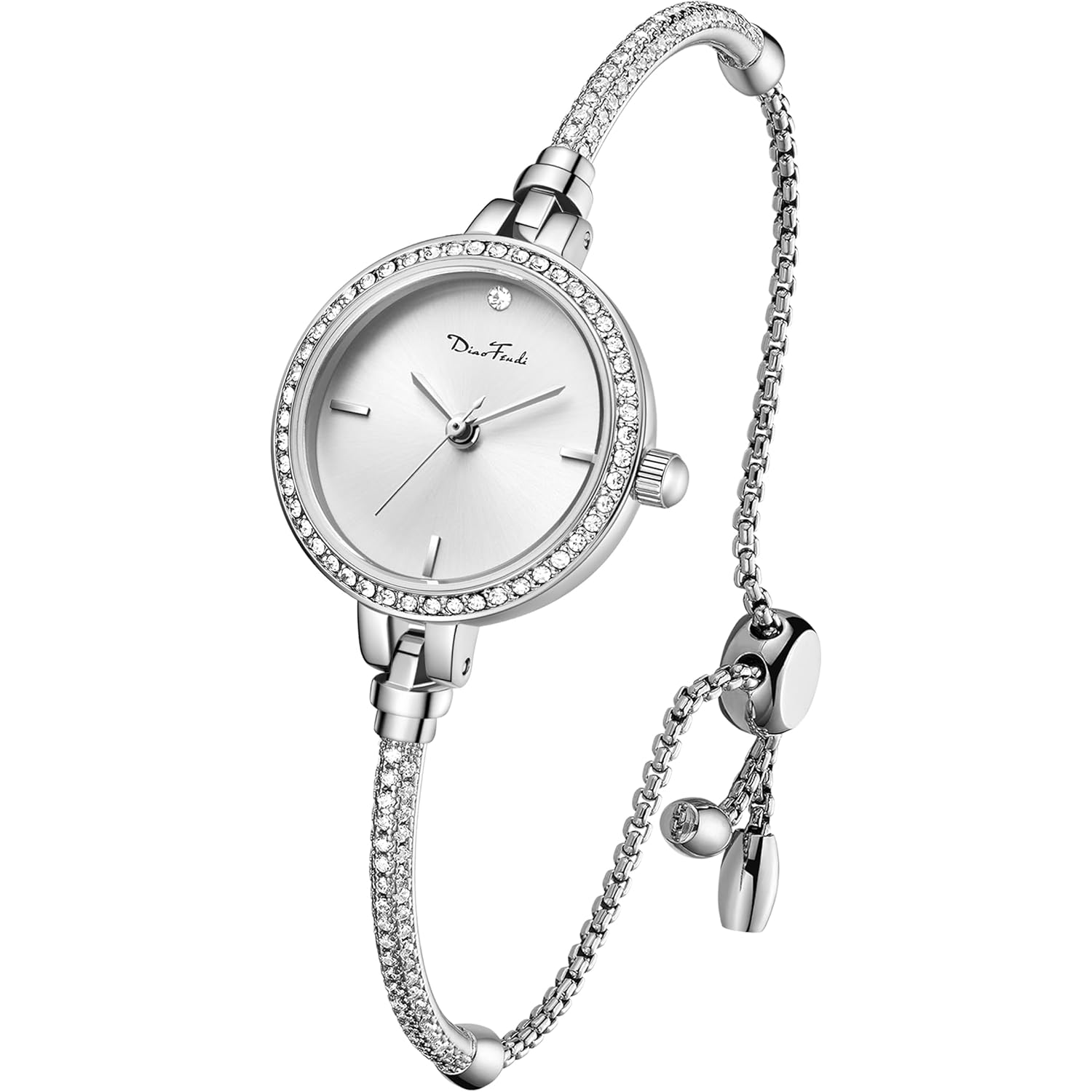 Rose Gold Petite Bracelet Watch for Women, Diamond Dress Analog Hexagonal Mini Women Watch Waterproof