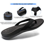 Llsoarss Plantar Fasciitis Feet Sandal With Arch Support - Best Orthotic Flip Flops For Flat Feet，Heel Pain- For Women