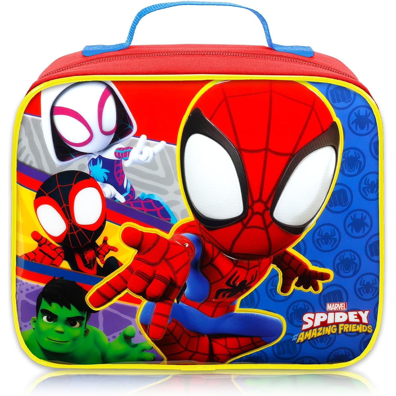 Spidey And Friends Backpack With Lunchbox Set For Boys School Bundle, More | 16In Large Durable Spidey Bookbag W/ Insulated Lunch Box Plus Bottle, Stickers, More - Spidey And Friends School Supplies