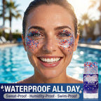 Patriotic Red White And Blue Glitter Stick 2 Pack, Face & Body Glitter Makeup For Women And Girls, Waterproof Usa Flag Glitter For 4Th Of July, Memorial Day, Veterans Day & Usa 250Th Anniversary