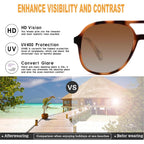 Aviator Sunglasses for Women, Polarized Sunglasses Women with UV Protection, 70s Retro Trendy Cruise Essentials 2026 3 Pack Oversized Aviator: Grey+brown+green