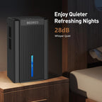 Dehumidifier, 95Oz Dehumidifier For Home 1000 Sq Ft - Quiet With Auto Shut Off & Relaxing 7 Color Ambient Light, Ideal For Livingroom, Bedroom, Basement (Black)