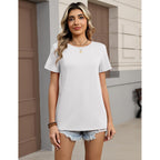 Zeagoo Womens Tshirt Short Sleeve Summer Tops Crewneck Casual Basic Tee Shirts Spring Clothes Trendy Outfit
