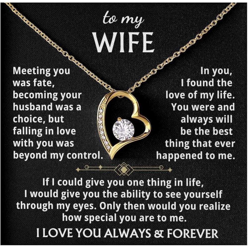 Jewelry To My Wife - The Best Thing That Ever Happened To Me, Forever Love Necklace, Gift for Her, Romantic Christmas Birthday Valentine Gift