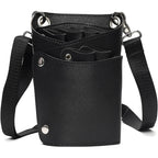 Scissor Bag, Faux Leather Salon Barber Professional Scissors Holster Hair Stylist Tools Bag With Waist Shoulder Belt
