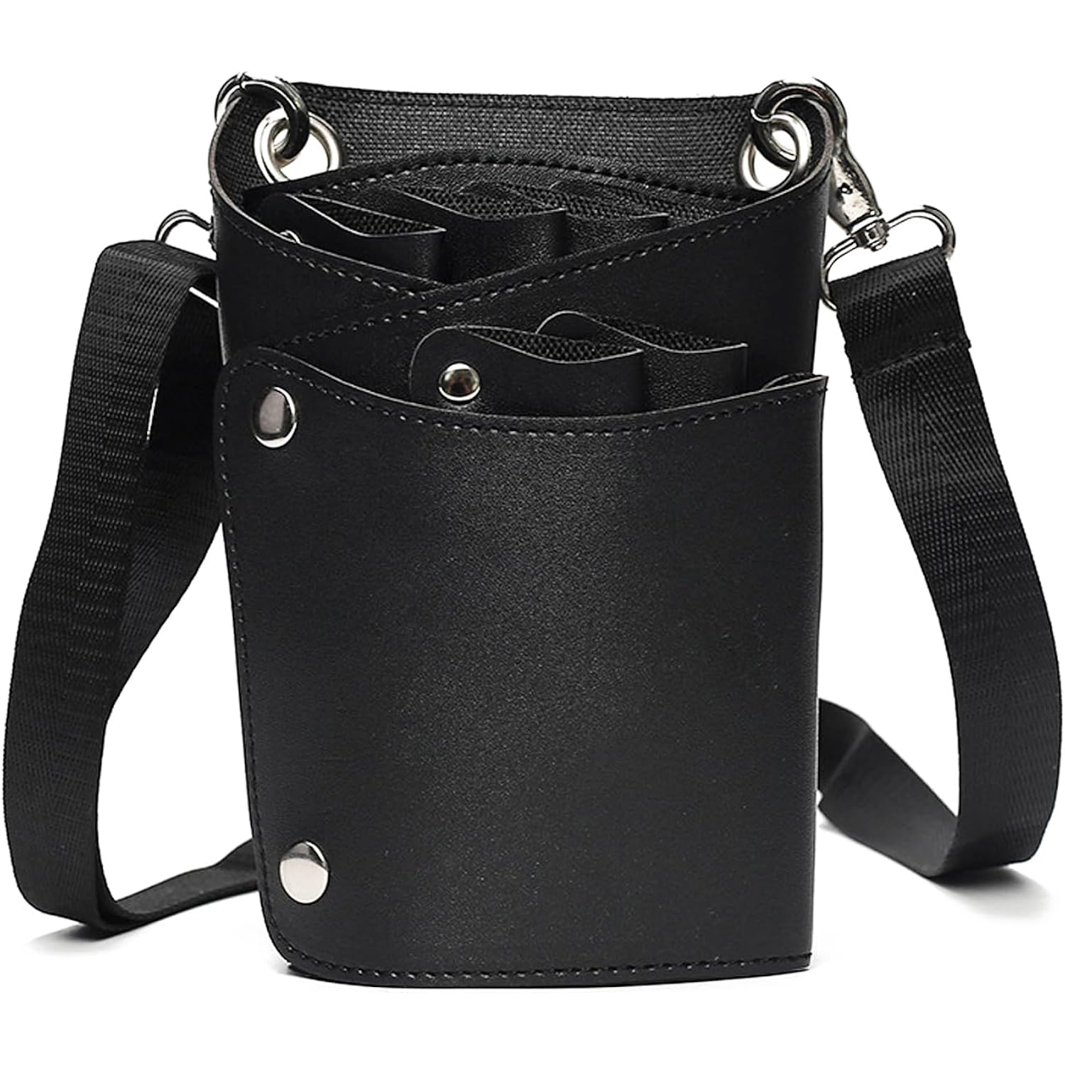 Scissor Bag, Faux Leather Salon Barber Professional Scissors Holster Hair Stylist Tools Bag With Waist Shoulder Belt