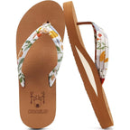 Kuailu Womens Arch Support Flip Flops Ladies Comfort Lightweight Soft Yoga Mat Cushion Walking Thong Sandals