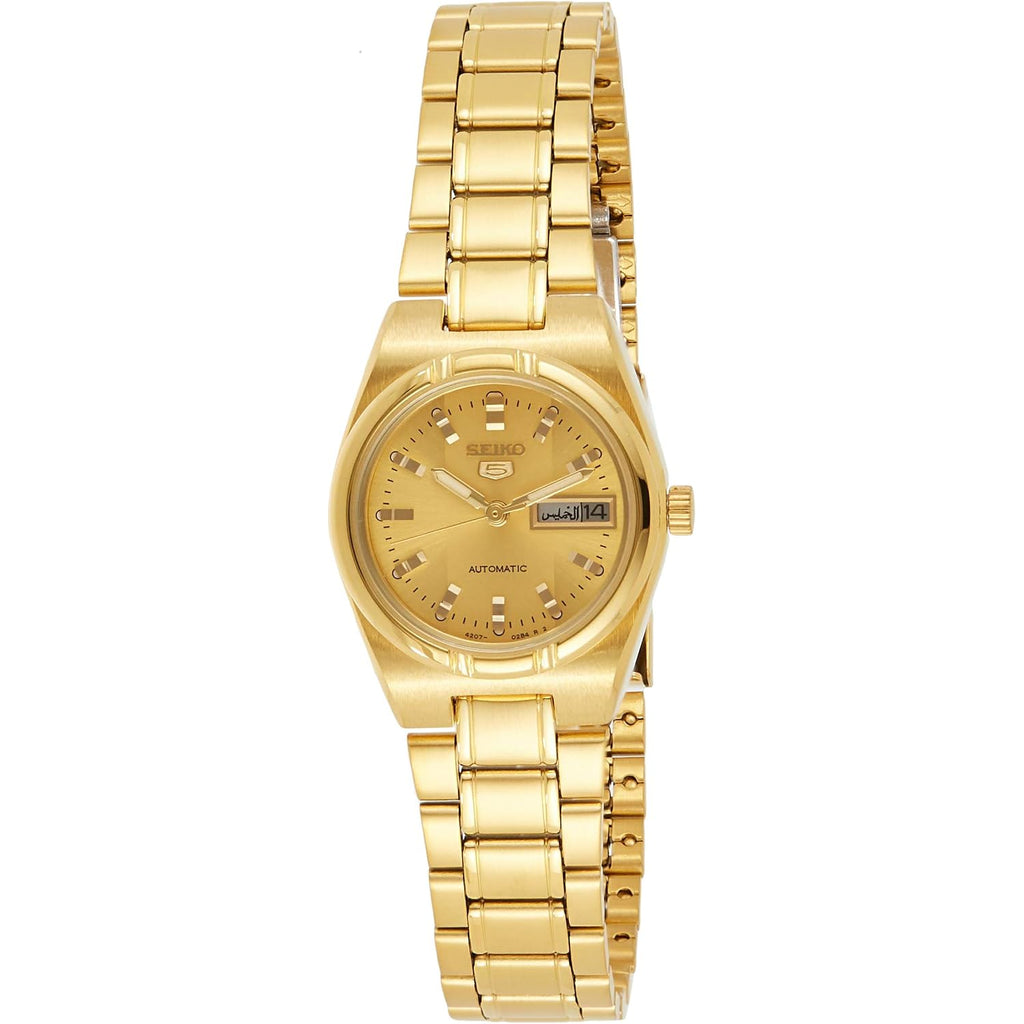 Seiko Series 5 Automatic Gold Dial Ladies Watch Sym600K1
