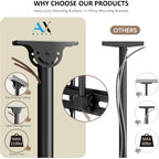 Ceiling Tv Mount Adjustable Bracket For 26-65 Inch Lcd Led Oled 4K Tvs, Pole Ceiling Mount Holds Up To 110Lbs,Hanging Tv Mount Max Vesa 400X400Mm (Ax11Tb01), Black