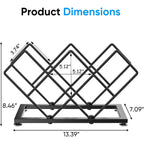 Countertop Wine Rack - 7 Bottles Metal Small Wine Rack Wine Bottle Holder Storage Space Saving For Home Kitchen Bar Tableop Cabinet Pantry