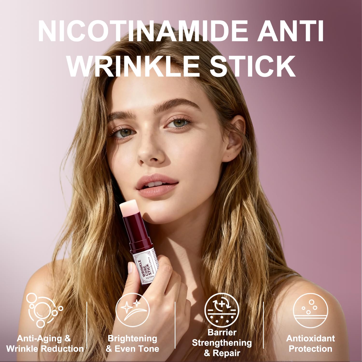 Retinol & Caffeine Eye Balm Stick – Anti-Aging Wrinkle Core Stick For Eyes, Face & Neck, Reduces Wrinkles & Dark Circles, Hydrating & Firming Under Eye Cream With Niacinamide, Travel-Friendly 0.35 Oz