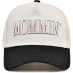 Mommin Trucker Hats Women, Embroidered Baseball Mom Essentials Womens Trucker Hat Gift for Mom Mothers Day Black Khaki