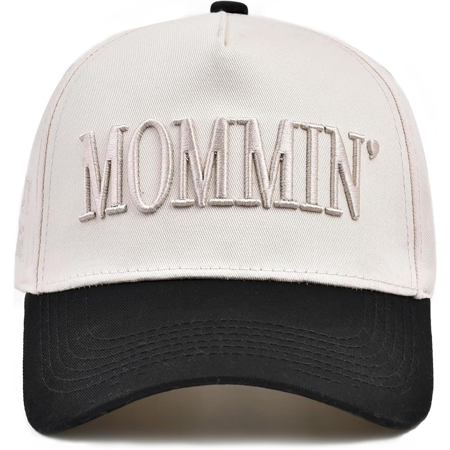 Mommin Trucker Hats Women, Embroidered Baseball Mom Essentials Womens Trucker Hat Gift for Mom Mothers Day Black Khaki