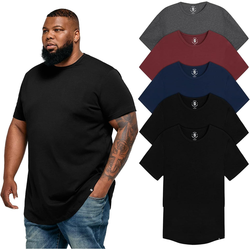 Strongsize Big And Tall T-Shirts For Men – Stretch Cotton Crewneck Xl-8Xl | Available In Regular And Longer Length