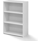 Furinno Wright Book Shelf, 3-Tier Modern Bookshelf, Bookcase With Closed Back, 11.6" X 24.5" X 35.3", For Living Room, Bedroom, Home Office, Soft White