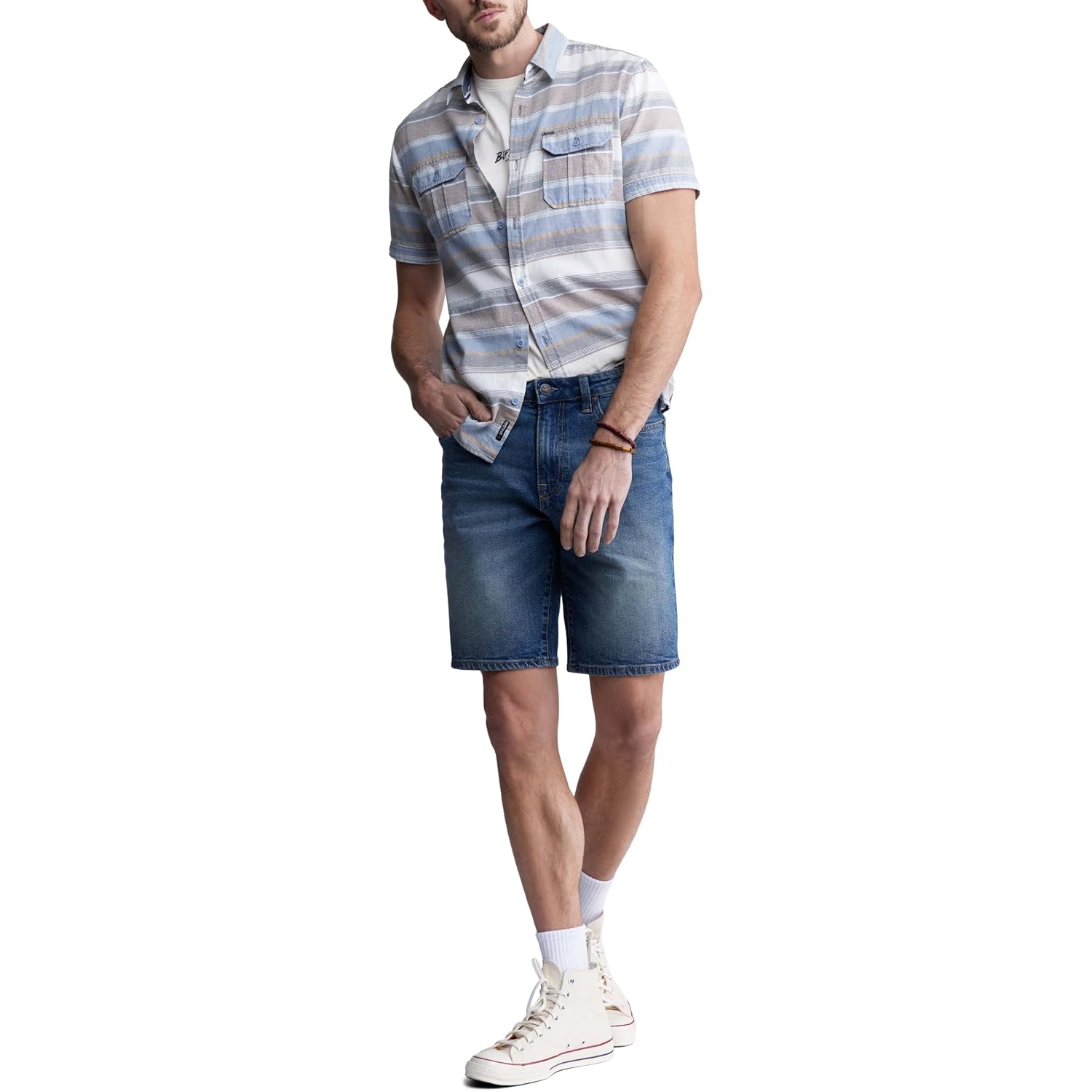 Buffalo David Bitton Men'S Relaxed Straight Dean Denim Shorts