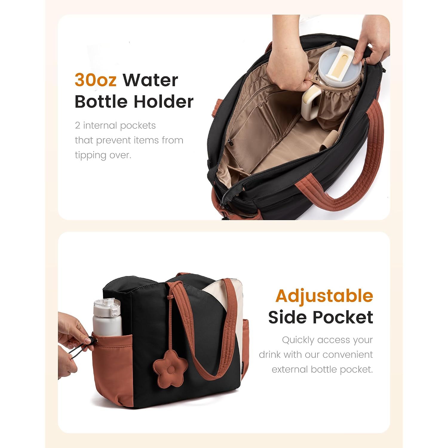 Lovevook Tote Bag For Women, Puffer Work Bags With Zipper For Daily Travel College, Teacher Nurse Laptop Handbags Purses Gift