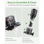 ECOSELF Juicer Machines Easy to Clean, With Wide Mouth & Large Feed Chute For Whole Fruits & Vegetables, Slow Masticating Juicer Hands-Free, Quiet Motor, Cold Press Juicer For Family, With Pusher