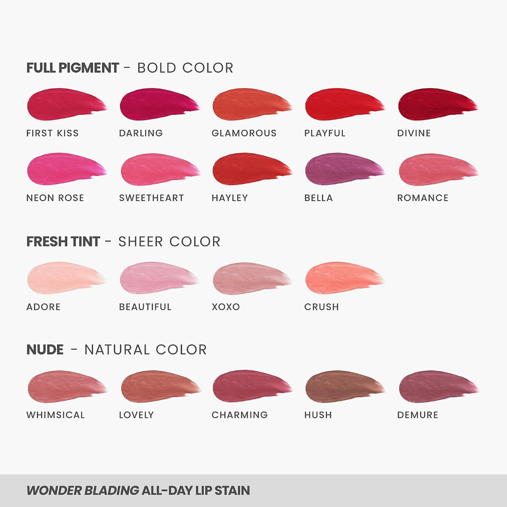 Wonderskin Wonder Blading All Day Lip Stain Peel Off Masque - Long Lasting, Waterproof And Transfer Proof Nude Lip Tint, Matte Finish Peel Off Lip Stain (Whimsical Masque)