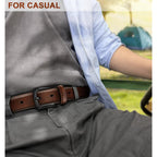 Men Belt-Genuine Leather Belt For Men Dress Casual Golf Jeans 1 3/8"