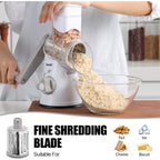 Geedel Rotary Cheese Grater, Kitchen Mandoline Vegetable Slicer With 3 Interchangeable Blades, Easy To Clean Rotary Grater Slicer For Cheese, Vegetables, Nuts