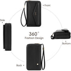 CLUCI Wallet Women Large Capacity Wristlet Purse for Women Long Ladies Wallet RFID Blocking Multi Credit Card Holder