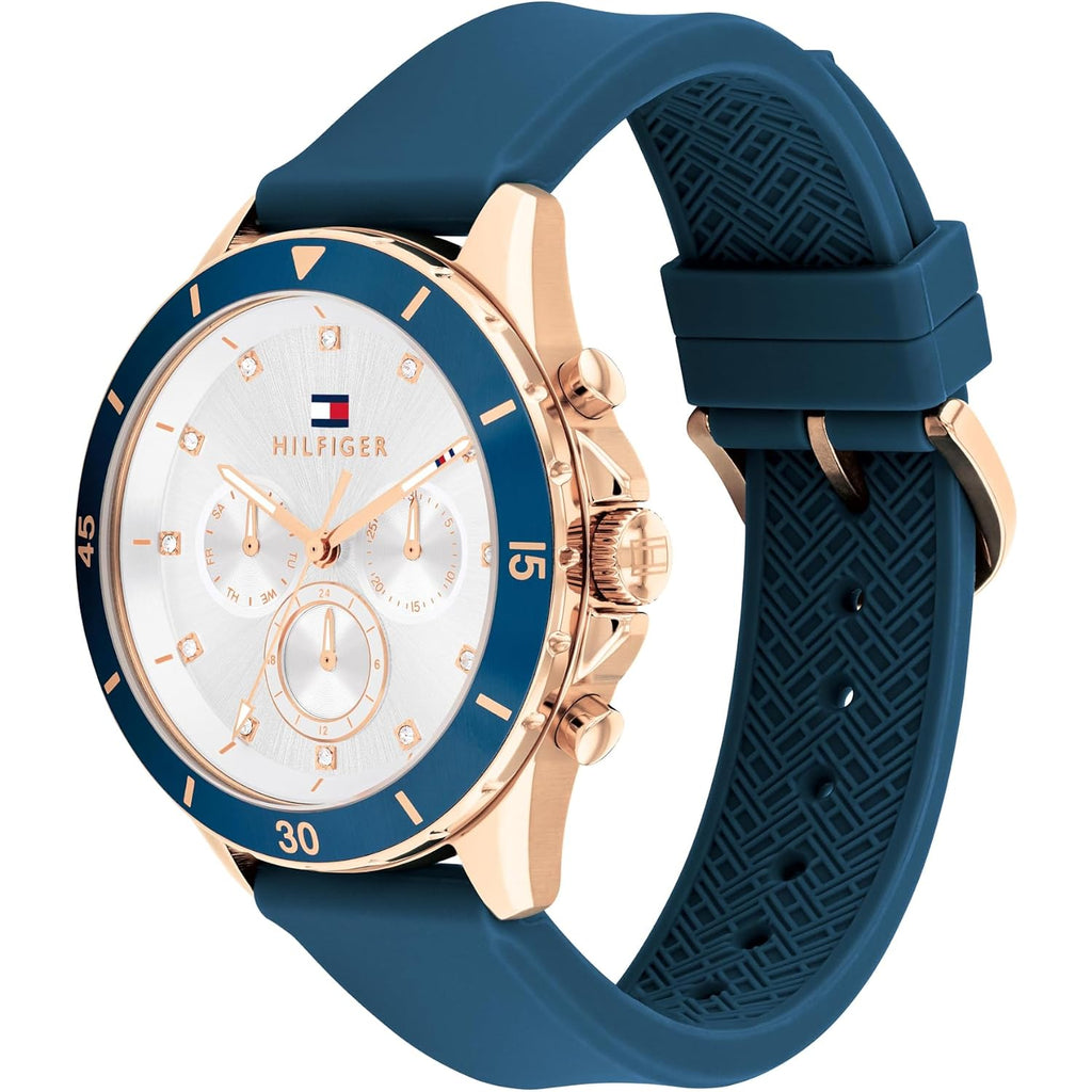 Tommy Hilfiger Womens Sporty Watch - Multifunction Stainless Steel Wristwatch - Water Resistant Up To 5 Atm/50 Meters - Premium Fashion Timepiece For All Occasions - 40 Mm