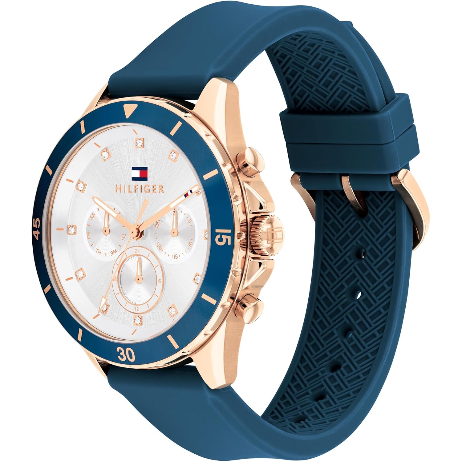 Tommy Hilfiger Womens Sporty Watch - Multifunction Stainless Steel Wristwatch - Water Resistant Up To 5 Atm/50 Meters - Premium Fashion Timepiece For All Occasions - 40 Mm
