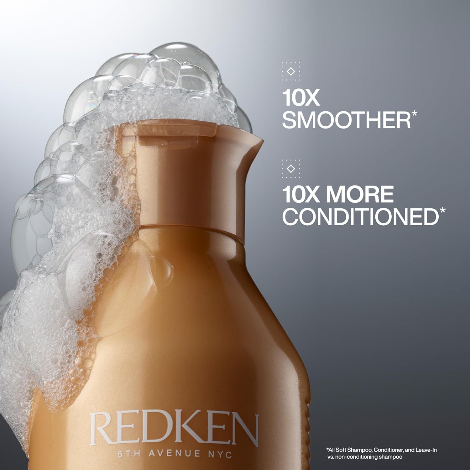 Redken All Soft Shampoo - Moisturizes & Hydrates Dry, Brittle Hair, Gently Cleanses and Softens, With Argan Oil