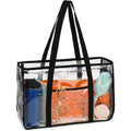 Fammart Clear Beach Bag For Women, Large Pool Tote Cruise Vacation Essentials - Zipper Closure, Waterproof, Sandproof