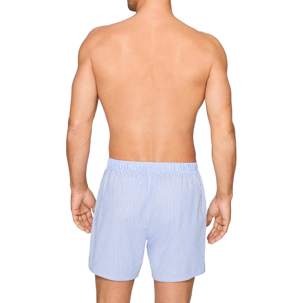Men'S Underwear, Cotton Woven Boxers For Men, Breathable Boxer