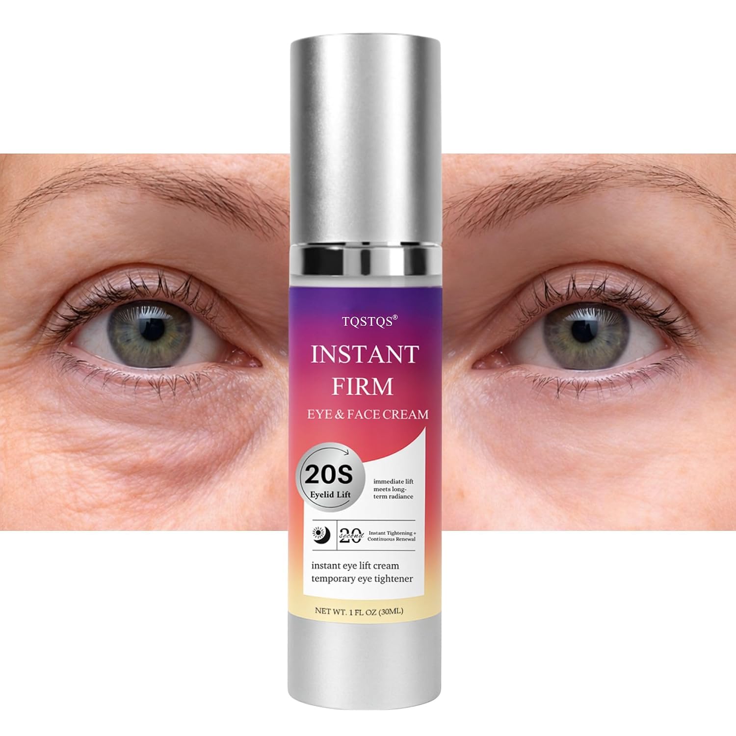 20S Instant Eye Lift Cream – Fast-Acting Instant Eye Tightener For Under Eye Bags & Wrinkles | Smooths Fine Lines, Reduces Puffiness | Long-Lasting Firming Primer – 30Ml
